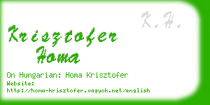 krisztofer homa business card